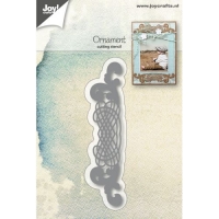 Billede: skære/prægeskabelon løs kant, JOY CUT/EMB “Ornament” 6002/1098, 93x21mm, førpris kr. 33,- nupris