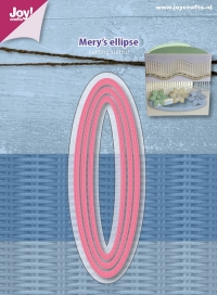 Billede: skæreskabelon 3 elipser med syning, JOY CUT “Mery’s Elipse” 6002/1118, 34x102 / 26x93 & 19x84mm, førpris kr. 42,00, nupris