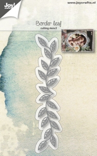 Billede: skæreskabelon bladkant, JOY CUT “Border Leaves” 6002/1132, 116x22mm, førpris kr. 35,00, nupris