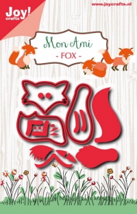 Billede: skæreskabelon ræv, JOY CUT “Mon Ami – Fox” 6002/1146, 63x75mm, førpris kr. 63,00, nupris