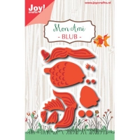 Billede: skæreskabelon saml en fisk, JOY CUT/EMB “Goldfisch” 6002/1147, 65x45mm, førpris kr. 63,00, nupris