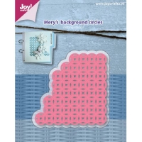 Billede: skæreskabelon små cirkler, hvor kun cirklernes huller skæres ud, JOY CUT “Mery’s background circles” 6002/1158, 71x71mm, førpris kr. 56,00, nupris