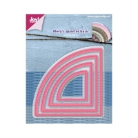 Billede: skæreskabelon trekanter med piercing, JOY CUT, “Mery’s Quarter Basic” 6002/115987x87 / 74x74 / 57x57 & 40x40mm, førpris kr. 74,00, nupris