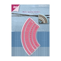 Billede: skæreskabelon buede kanter, hvor kun mønsteret bliver skåret ud, JOY CUT, Mery’s Quarter Borders,  6002/1160, 20x67 / 21x78 / 29x99 & 27x106mm, førpris kr. 63,00, nupris