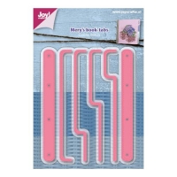 Billede: skæreskabelon tabs, JOY CUT “Mery’s booktabs” 6002/1161, 111x11 / 111x12 & 111x13mm, førpris kr. 81,00, nupris