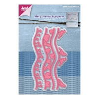 Billede: skæreskabelon fugle- og hjertekanter, der kun bliver skåret fra i den ene side, JOY CUT, Mery’s Love Waveborders, 6002/1165, 110x18 / 110x23 & 110x25mm, førpris kr. 94,00, nupris