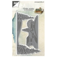 Billede: skære/prægeskabelon vinterlandskab til opbygning, JOY CUT/EMB “Winterscenery” 6002/1171, 72x130 & 51x103mm, førpris kr. 108,00, nupris