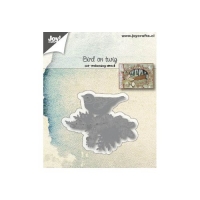 Billede: skære/prægeskabelon fugl på gren, JOY CUT/EMB “Bird on Branch” 6002/1182, 50x61mm, førpris kr. 38,00, nupris