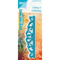 Billede: skære/prægeskabelon løs bort, JOY CUT/EMB “Border with swirls” 6002/1197, 30x140mm, førpris kr. 51,00, nupris