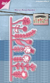 Billede: skære/prægeskabelon blomsterbort, JOY CUT/EMB “Mery's Flowerborder” 6002/1219