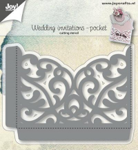 Billede: skæreskabelon lomme til f.eks. invitationer, bliver ikke skåret fra i den ene side, JOY CUT/EMB Giftcardpocket