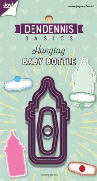 Billede: skæreskabelon sutteflaske, JOY CUT/EMB “Hangtag Babybottle” 6002/1274, 50x100 / 40x75 / 30x57 & 20x40mm, førpris kr. 63,- nupris