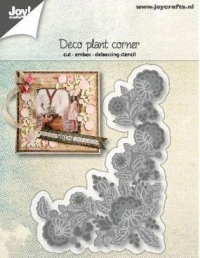 Billede: skære/prægeskabelon blomsterhjørne, JOY CUT/EMB “Deco Plantcorner” 6002/1288, 89x64mm