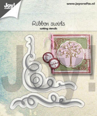 Billede: skæreskabelon 2 svirvler, JOY CUT Ribbon swirls 6002/1295, 51x54 & 12x71mm