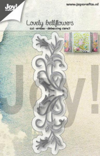 Billede: skære/prægeskabelon klokkeblomstkant, JOY CUT/EMB “Lovely bellflowers