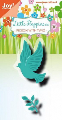 Billede: skære/prægeskabelon due med gren,  JOY CUT/EMB “Pigeon with Twig