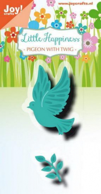 Billede: skære/prægeskabelon due med gren, JOY CUT/EMB “Pigeon with Twig