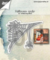 Billede: skære/prægeskabelon spindelvæv og edderkop, JOY CUT/EMB “Halloween Spin