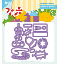 Billede: skære/prægeskabelon julepynt med stitch, JOY CUT/EMB “Jingle Ornaments” 6002/1330, 77,8x77,4mm  