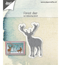 Billede: skære/prægeskabelon kronhjort, JOY CUT/EMB “Wood Deer” 6002/1350, 61x39mm
