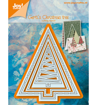 Billede: skæreskabelon 3 juletræer, JOY CUT/EMB “Gerti's Christmastrees” 6002/1351, 80x93mm