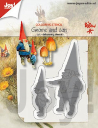 Billede: skære/prægeskabelon gnome og søn, JOY CUT/EMB “Gnome Son