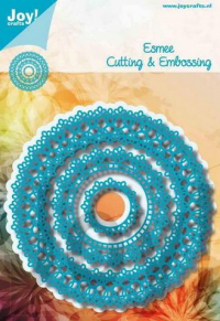 Billede: skære/prægeskabelon 3 x doily, JOY CUT/EMB “Doily
