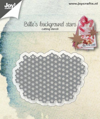 Billede: skæreskabelon stjerner, det er kun stjernerne der bliver skåret ud, JOY CUT/EMB “Bille's Background stars