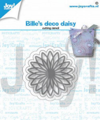 Billede: skæreskabelon marguerit med baggrund, JOY CUT/EMB “Deco Daisy