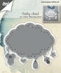 Billede: skære/prægeskabelon sky med babyting, JOY CUT/EMB “Baby Cloud