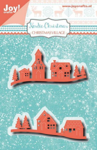 Billede: skæreskabelon julebyer, JOY CUT/EMB “Christmas Village