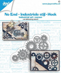 Billede: skære/prægeskabelon tandhjulshjørne, JOY CUT/EMB “Industrial Corner