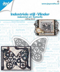 Billede: skæreskabelon tandhjulssommerfugl, JOY CUT/EMB “Industrial Butterfly