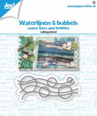 Billede: skæreskabelon bobler på streger, JOY CUT “Waterlines / Bubbles