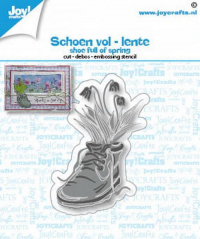 Billede: skære/prægeskabelon sko med blomster, JOY CUT/EMB “Spring Shoe