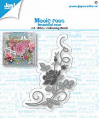 Billede: skære/prægeskabelon snørklet rose, JOY CUT/EMB “Beautiful rose