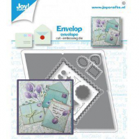 Billede: skære/prægeskabelon lille kuvert med pynteting, JOY CUT/EMB “Envelope