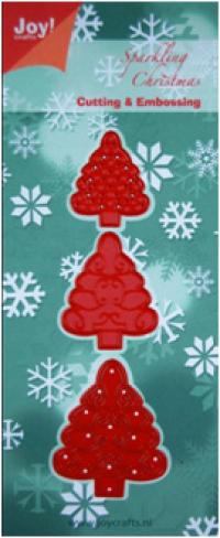 Billede: skæreskabelon 3 juletræer, 6002/2002, joy