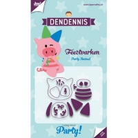 Billede: skæreskabelon JOY CUT “Dendennis Party – Partypig” 6002/3113, 44,5x85mm, førpris kr. 58,00, nupris
