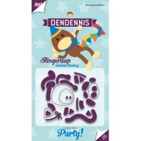 Billede: skæreskabelon JOY CUT “Dendennis Party – Garland Monkey” 6002/3116, 81x89mm, førpris kr. 80,00, nupris