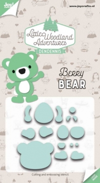 Billede: skæreskabelon Berry bamse, JOY CUT/EMB “Berry Bear” 6002/3121, 42x61mm, førpris kr. 63,00, nupris