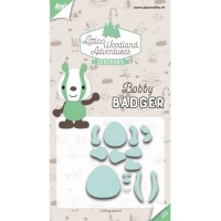Billede: skæreskabelon Bobby grævling, JOY CUT “Bobby Badger” 6002/3122, 42x63mm, førpris kr. 63,00, nupris