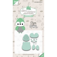 Billede: skæreskabelon Olga ugle, JOY CUT, Olga Owl, 6002/3128, 34x53mm, førpris kr. 63,00, nupris