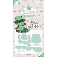 Billede: skæreskabelon vaskebjørn, JOY CUT/EMB “Robby Raccoon” 6002/3130, 63,5x50mm, førpris kr. 69,00, nupris