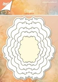 Billede: skæreskabelon en elegant figur i 5 størrelser, Oval Gracefull” 6002/6109, 106x127mm, joy, førpris kr. 95,00, nupris