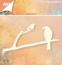 Billede: skæreskabelon 2 fugle på en gren, Birds on twig” 6002/6208, 85x43mm, joy, førpris kr. 30,00, nupris