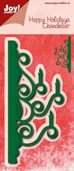 Billede: skære/prægeskabelon kant med lysestage som kun skære fra i siden med lysene, Border Candlestick, førpris kr. 91,00, nupris