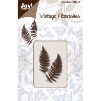 Billede: skæreskabelon 2 bregneblade, JOY CUT “Fern” 6003/0083, 45x65mm, førpris kr. 56,- nupris