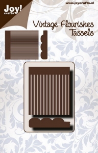 Billede: skæreskabelon kvast, JOY CUT “Tassel” 6003/0089, 45x65mm, førpris kr. 40,- nupris