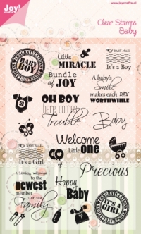 Billede: Joy Stempel 148x210mm Baby Stamp Text, førpris kr. 100,- nupris
